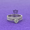 0.8ct Round Diamond Gold Bridal Set - 01US60A